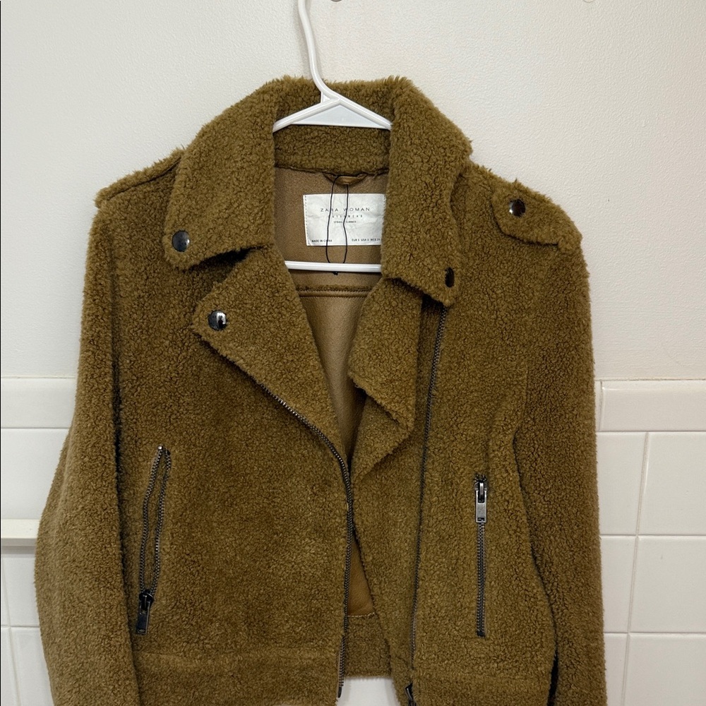 Zara Tan Teddy Jacket